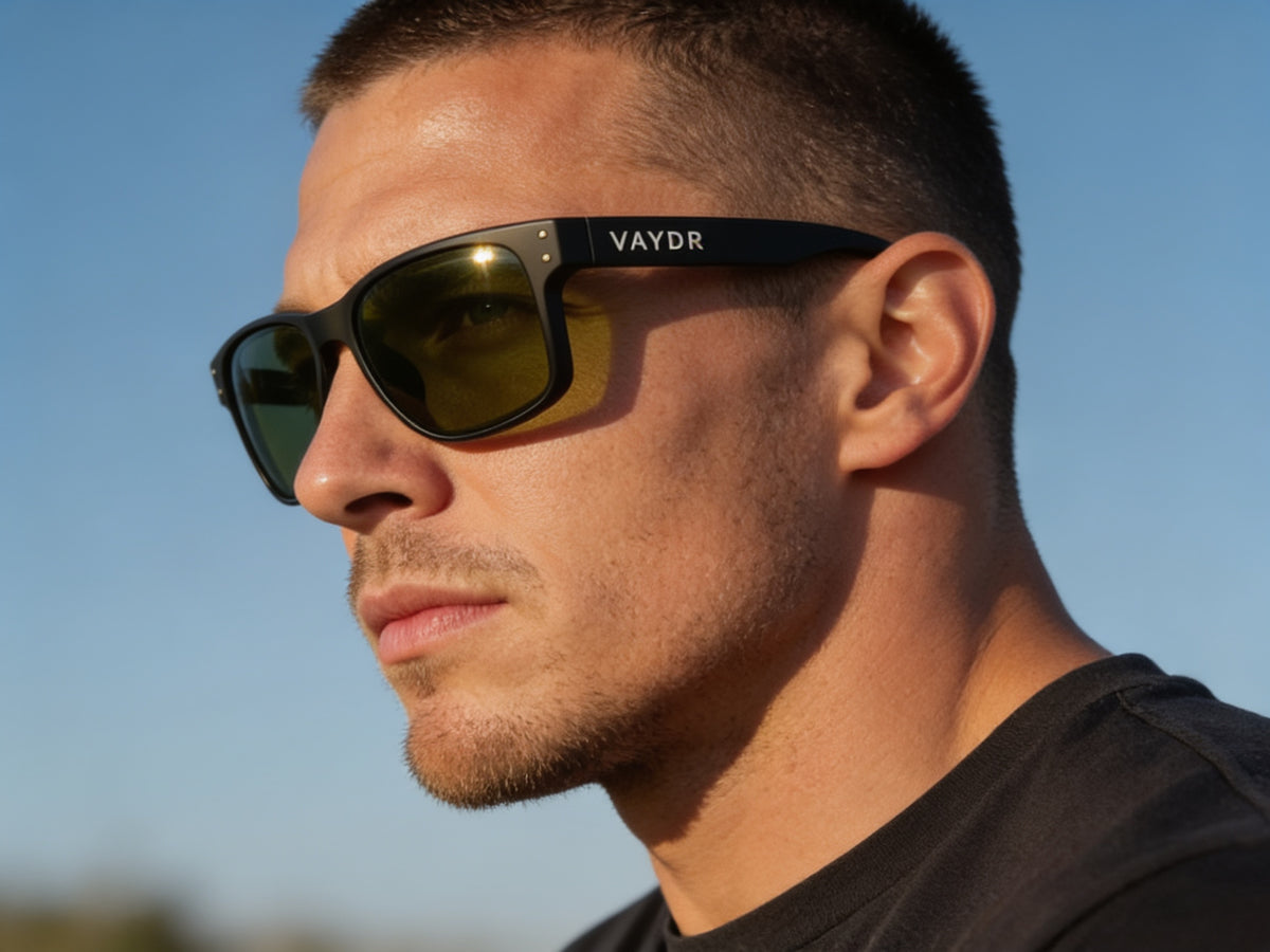 Vaydr Recon square privacy sunglasses in use